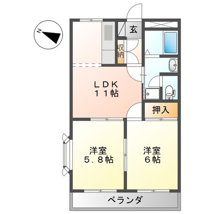 ロイヤルタムラひまわり館の間取り|間取図