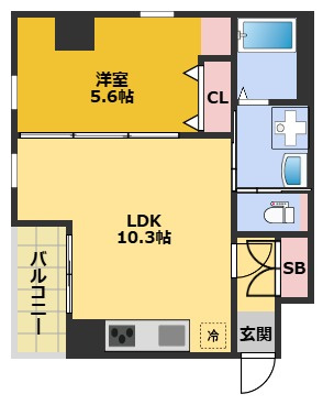 【間取り】 | サンエスケーイワタ丸の内 | 間取りです。