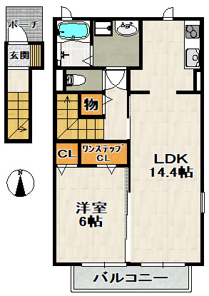 ヴィラージュ桜ケ丘の間取り