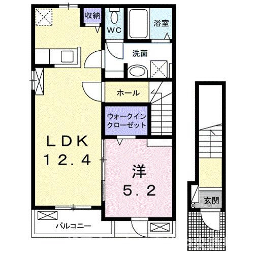 【間取り】 | ハイツ　ＨＡＹＡＳＨＩ　２