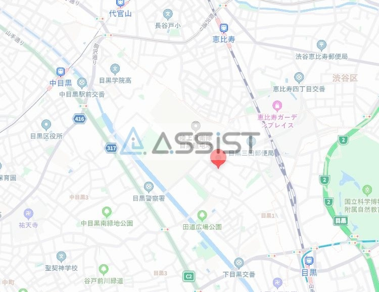 Brillia恵比寿idの地図