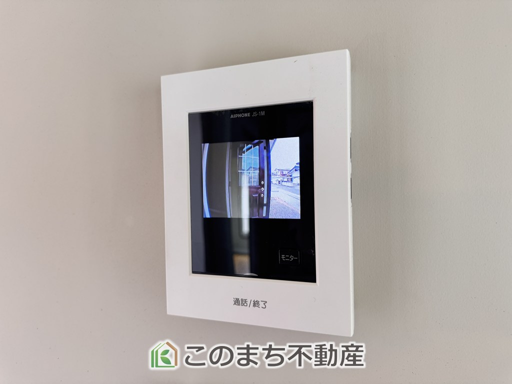 宇都宮市下田原町平屋住宅の設備|モニタ付きインターホンで防犯面もしっかり安心♪