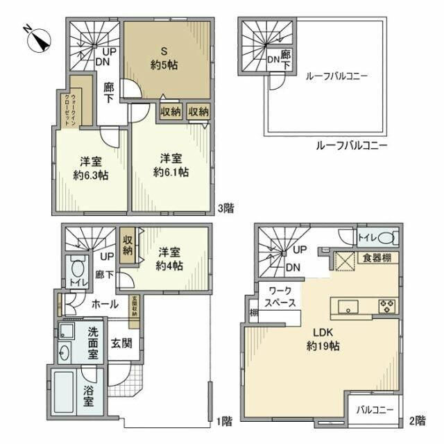 京島戸建の間取り