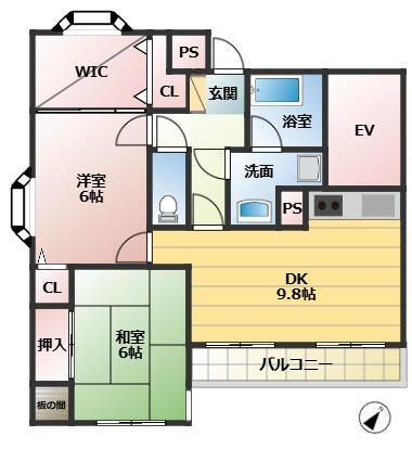 【間取り】 | ベルレール小倉台弐番館