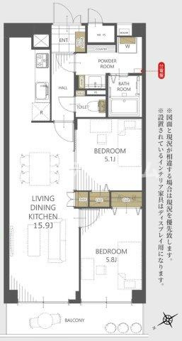 千里第2泉ヶ丘スカイハイツの間取り|2LDKの物件です
