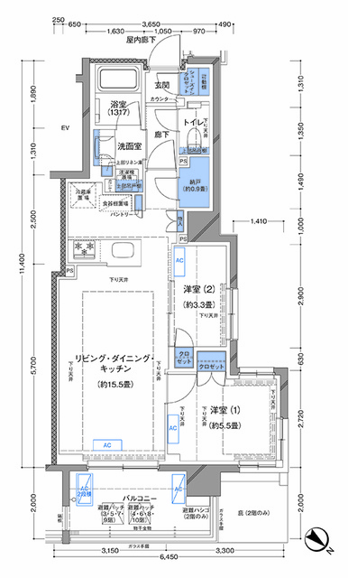 ラティエラ横濱大通り公園の間取り
