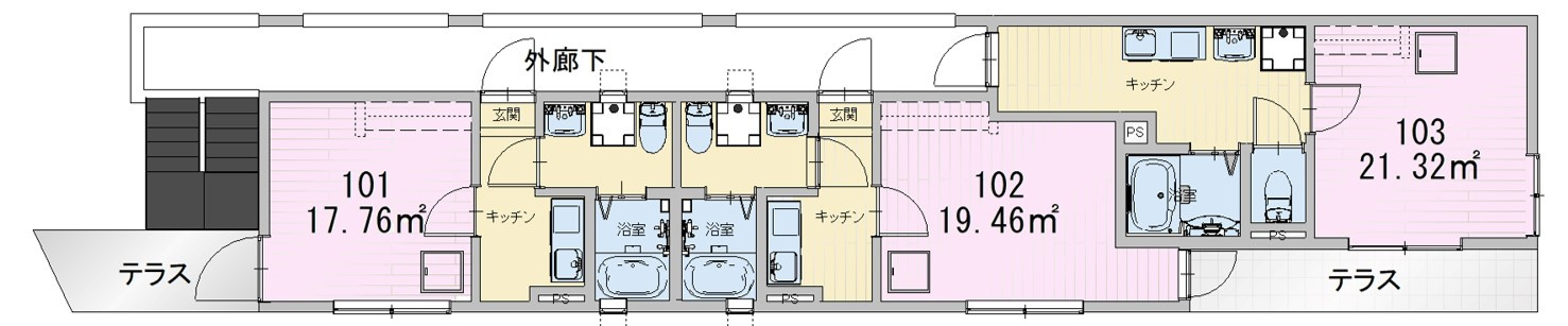 ランド横浜蒔田の間取り