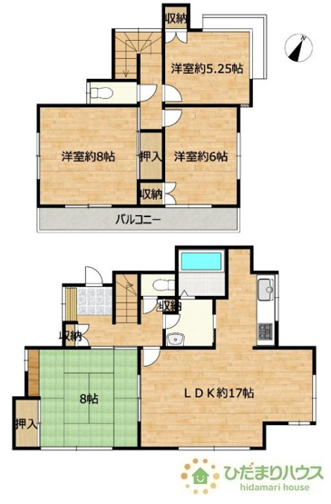 【間取り】 | 土浦市右籾　中古戸建 | 一人部屋が実現できる４LDK間取りです。将来お子様の一人部屋をお考えの方にオススメな物件です。