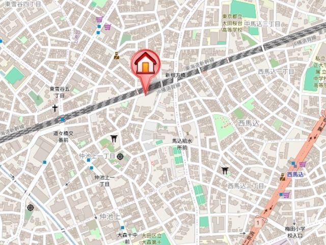【地図】ドゥーエ西馬込Ⅱ