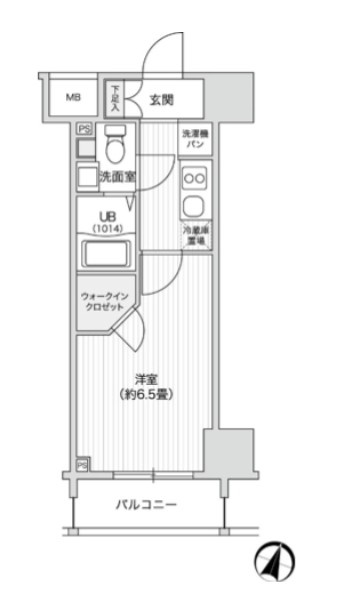 レジディア笹塚Ⅱの間取り