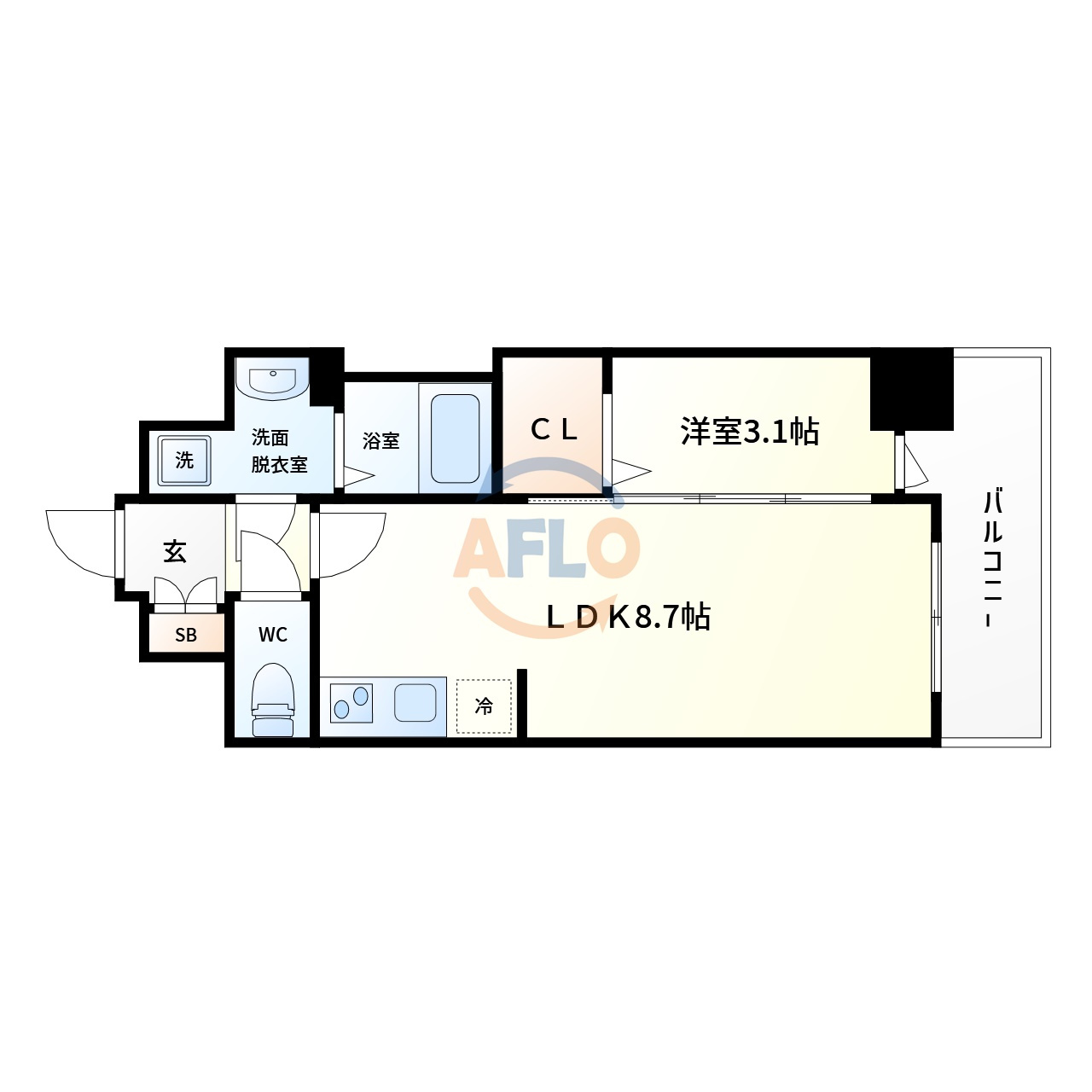 ソルテラスOSAKA MID EAST クレアストの間取り|ソルテラスOSAKA MID EAST クレアスト　間取り