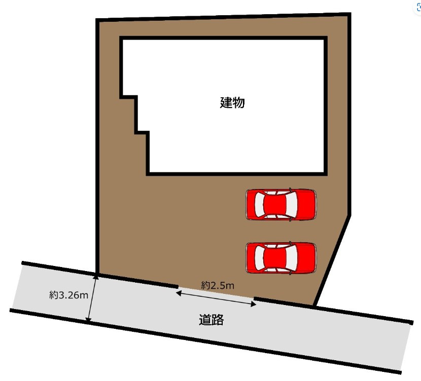 中古戸建　富士宮市小泉　土地面積278.66㎡ (84.29坪)の区画図
