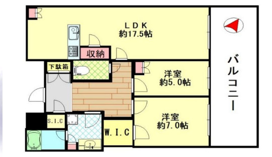 御影タワーレジデンス　４３階の間取り