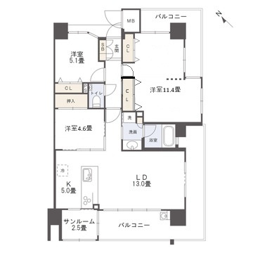 アルファステイツ鴨池の間取り
