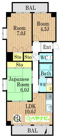 【間取り】 | アメニティハイツ池場
