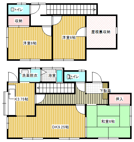 戸頭公園戸建の間取り