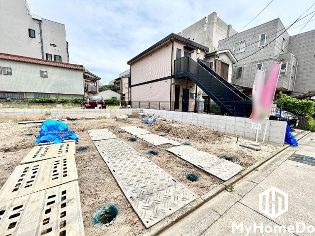 北区清水2丁目の前面道路含む現地写真