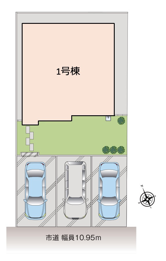 [新築住宅] 熊谷市伊勢町 全1邸の区画図