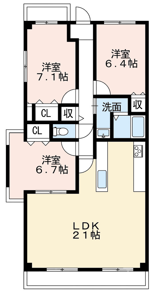 イトーピア刈谷マンションの間取り