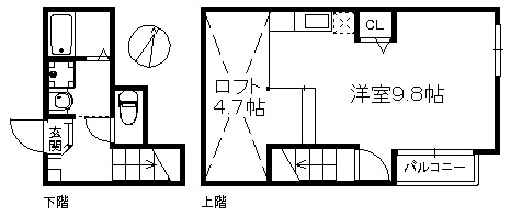 ティエラ大橋の間取り|※図面と現況が異なる場合は現況を優先します。