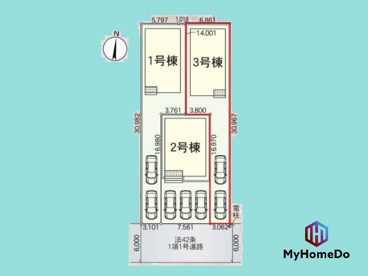 守山区小幡中　第2の区画図