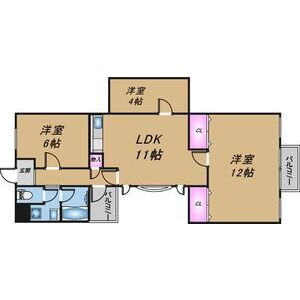 サンヒルズ芦屋1の間取り