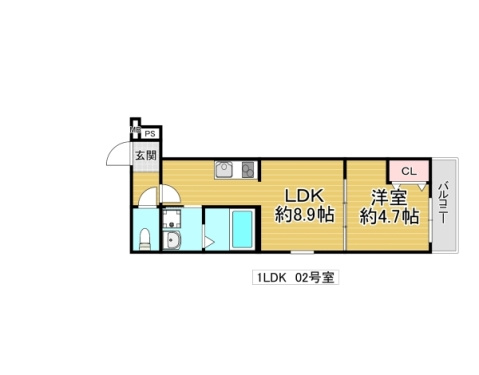 大阪市城東区鴫野東３丁目のアパートの間取り