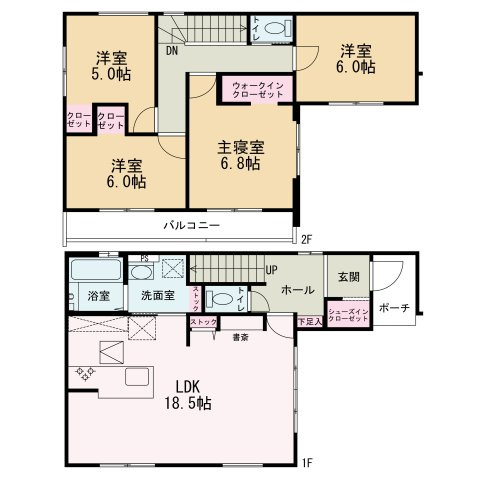 草加市氷川町4期１棟の間取り