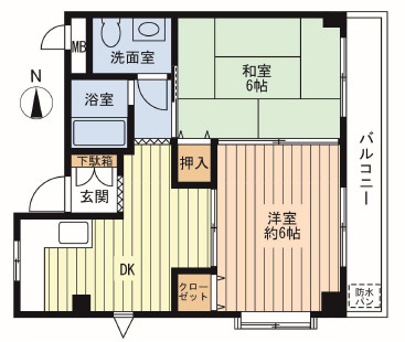 神戸市東灘区本庄町３丁目の賃貸マンションの間取り