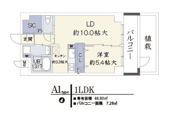 神戸市東灘区住吉本町１丁目の賃貸マンションの間取り