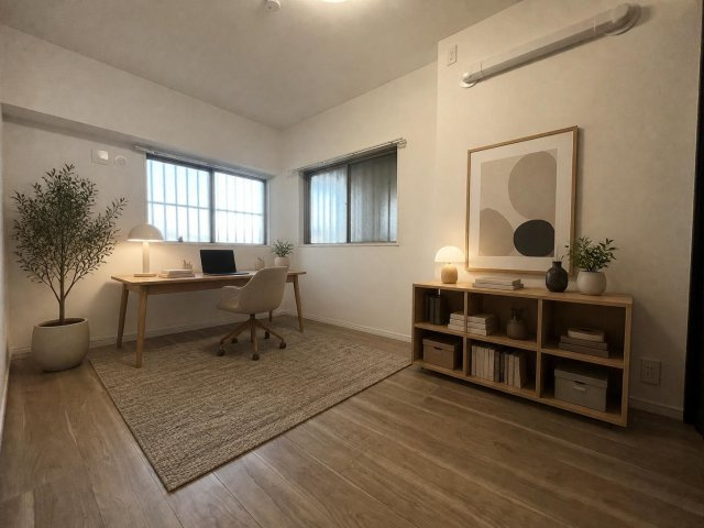 マンション 所沢市向陽ハイツB棟の洋室|落ち着いた色調の洋室です　※家具はCGにて作成してます。販売価格には含まれません