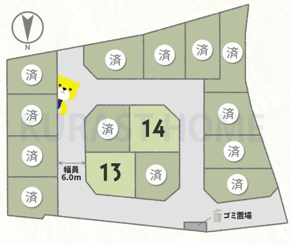 京都市西京区山田南山田町　新築戸建の区画図