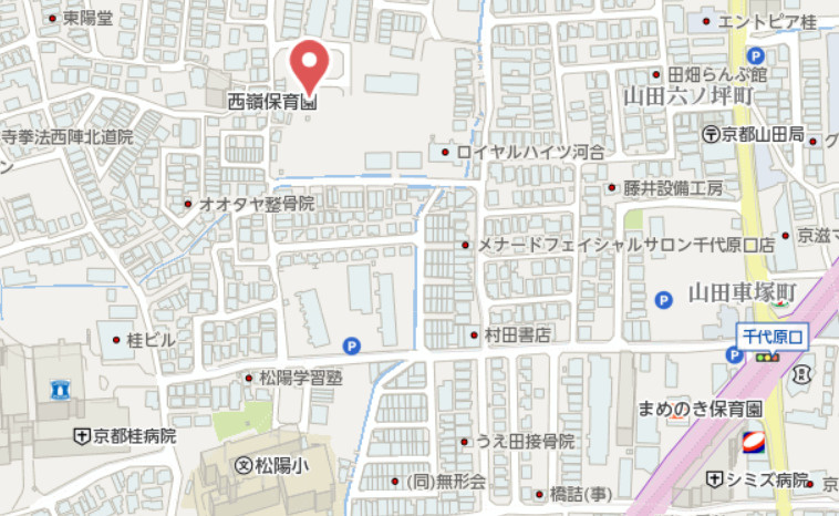京都市西京区山田南山田町　新築戸建の地図