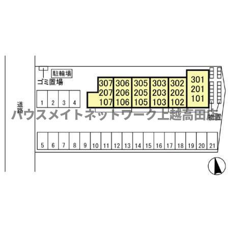 グランディール石橋の区画図|配置図