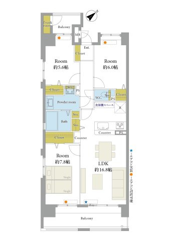ペルル奈良屋の間取り|間取り