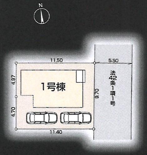 【Livele Garden.S】国分寺北町の区画図|カースペースゆとりの2台付き♪