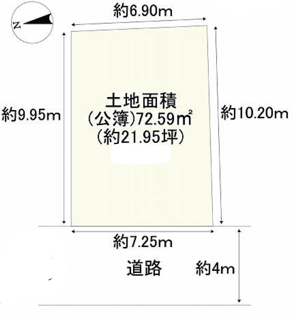 豊中市本町９丁目土地の土地図|地形図です！