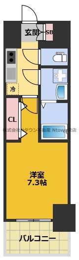 【間取り】 | S-RESIDENCE亀島駅前ascent | 間取りです。