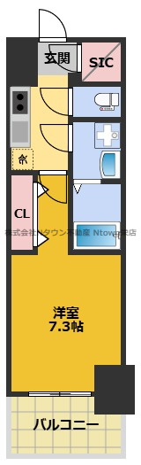 【間取り】 | S-RESIDENCE亀島駅前ascent | 間取りです。