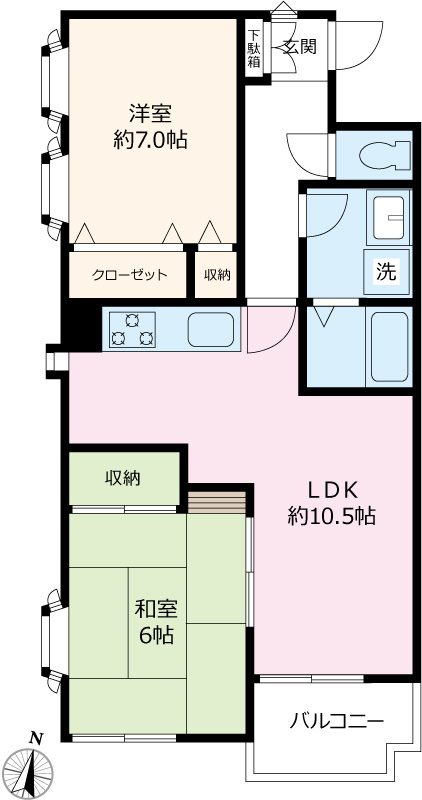 カーサユカリⅡの間取り