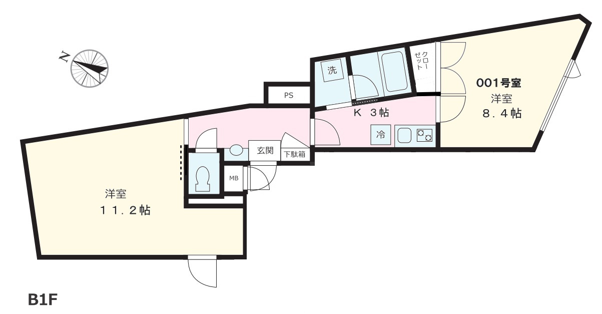 POSITIVE市谷台の間取り