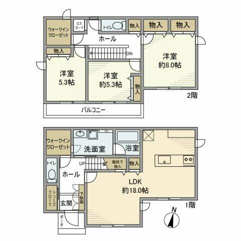中和倉戸建の間取り
