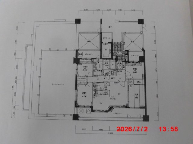 【間取り】 | ベンタナヒルズ篠栗 6号館 | 南向き角部屋3方向バルコニー付きで室内は明るく風通しも良好です