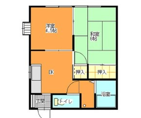 牛久市一棟アパートの間取り