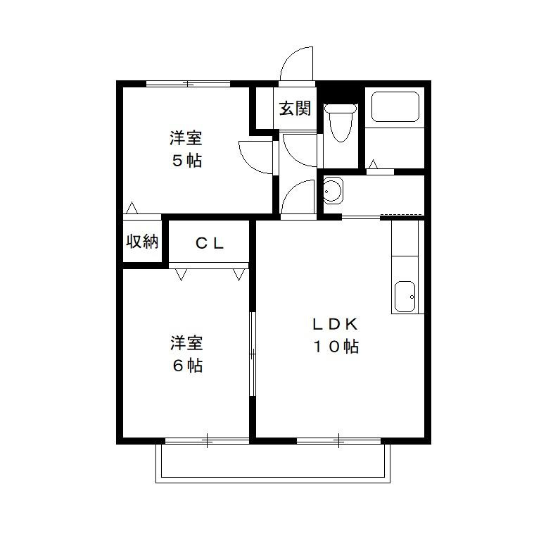 Ｎ・Ｙハイツ　Ｂの間取り