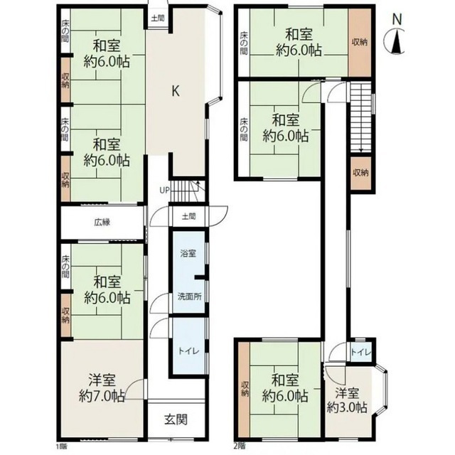 本巣市政田の一戸建ての間取り