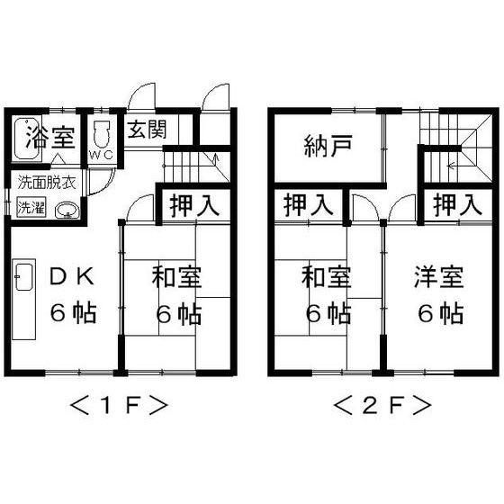 岐阜市長良雄総の一戸建ての間取り