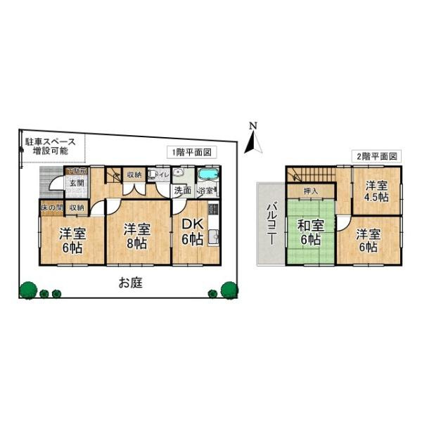 磯城郡川西町結崎　一戸建の間取り|■南向きのお部屋が多く明るいお家です！
