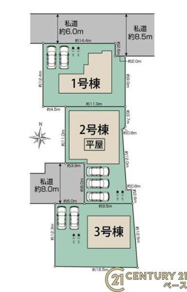 葛城市林堂 ２号棟 ／新築一戸建の区画図|■こちらの物件は２号棟です！■