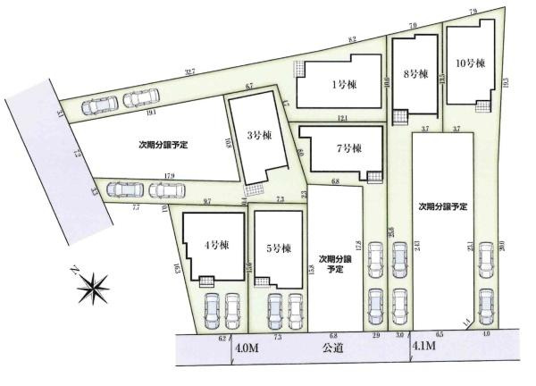 碧南市霞浦町　全10棟・10号棟の区画図|10号棟です。